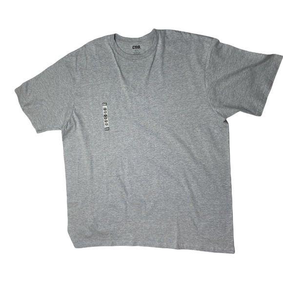 CSG Mens Gray Short Sleeve Basic Crew T-Shirt Size 3XL - Picture 1 of 3
